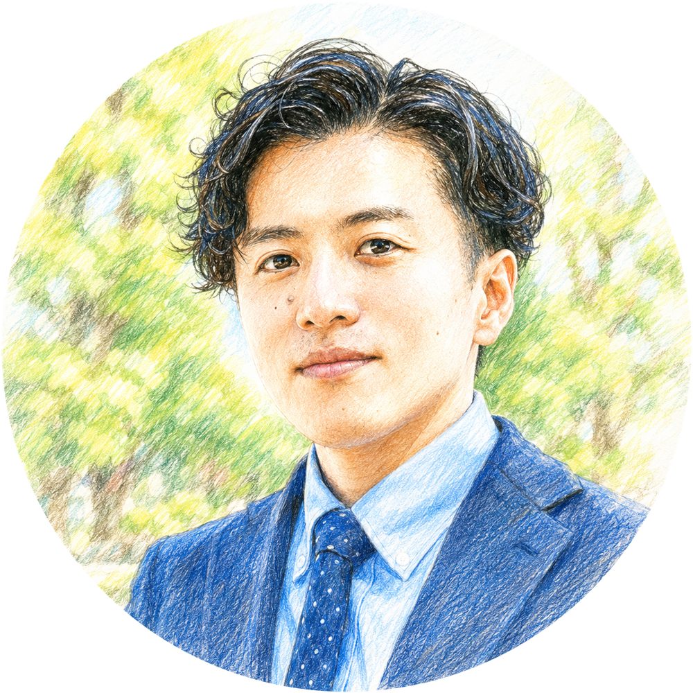 愛知県の民泊許可ガイドを監修した行政書士・公認会計士・税理士 小野 好聡の似顔絵